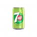 7 Up Zero Lemon and Lime Carbonated Canned Soft Drink 330ml (Pack of 24) NWT3910