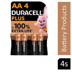 Duracell Plus AA Battery (Pack of 4) 81275375 NWT3973