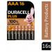 Duracell Plus AAA Battery Alkaline 100% Extra Life (Pack of 16) 5009398 NWT3977