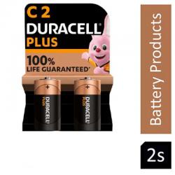 Duracell C Sized Plus Batteries CDUR+ Pack 2 NWT3979