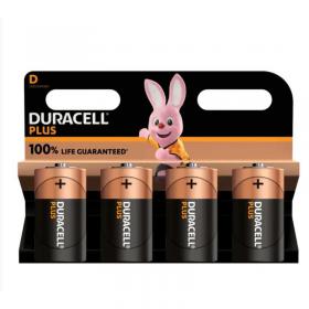 Duracell Plus D Battery (Pack of 4) NWT3980