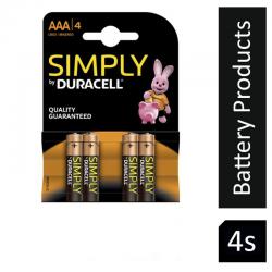 Duracell Simply AAA Batteries MN2400B4SIMPLY Carded Pack 6 NWT3988