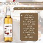Monin Popcorn Coffee Syrup 1litre - PACK (6) NWT4009P