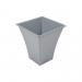 Wham Silver Square Metallica Planter 23cm H307 NWT4039