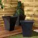 Wham Black Square Metallica Planter 28cm H308 NWT4041