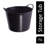 Gorilla Flexi Tub Black Recycled 75 Litre NWT4049