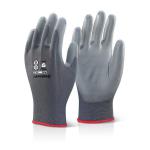 B-Click 2000 Grey Medium Nylon Gloves 10s NWT4083-M