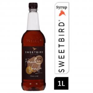 Sweetbird French Vanilla Coffee Syrup 1litre Plastic NWT4168P