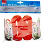Hilka 84105025 Endless Ratchet Straps Twin Pack NWT4235
