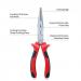 Hilka 8inch Soft Grip Longnose Pliers NWT4239