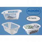 Addis White Laundry Basket 40 Litre NWT4254