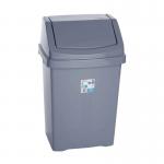 Wham Casa Silver Swing Bin 50 Litre Grey NWT4309