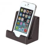 Osco Brown Faux Leather Phone Holder