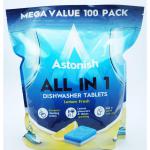 Astonish All In 1 Dishwasher Tablets Lemon 100s NWT4398
