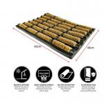 Fixtures Terrington Style Door Mat Heavy Duty Rubber Tuff 100% Natural Coir Bristle- 40 x 60 cm, - PACK (10) NWT4406P