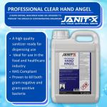 Janit-X Professional Clear Hand Angel Anti-Bacterial Alcohol Gel Sanitiser NHS Compliant 5 Litre - PACK (2) NWT4428P