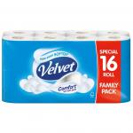 Velvet Comfort 2 Ply Toilet Rolls 16 Pack New Size NWT4443