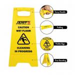 Janit-X Double Warning Large A-Frames Wet FloorCleaning in Progress - PACK (10) NWT444P