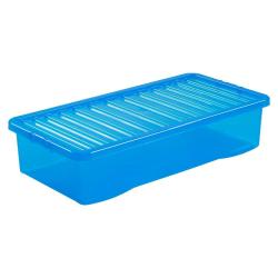 Cheap Stationery Supply of Wham Crystal Blue Plastic Storage Box UBed 42 Litre Office Statationery