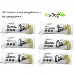 Ecobag Swing Bin Liners Vanilla 50 Litre Pack 15s NWT4474