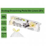 Ecobag Pedal Bin Liners Vanilla 30 Litre Pack 25s NWT4475