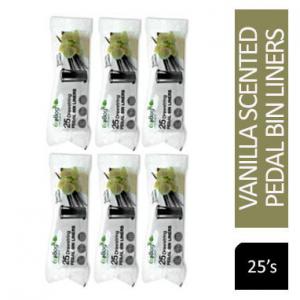 Ecobag Pedal Bin Liners Vanilla 30 Litre Pack 25s - PACK 24 NWT4475P