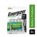 Energizer Rechargeable Extreme Battery AA Pack 4s NWT4504