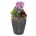 Strata Pewter Geometric Round Planter 35cm NWT4520