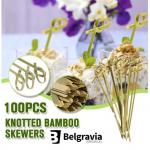 Belgravia Bamboo Knotted Skewers 12cm Pack 100s NWT4538