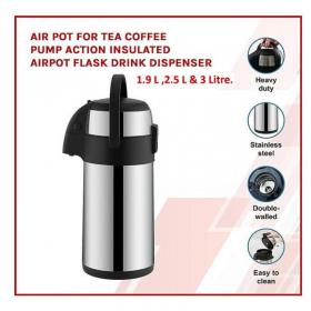Fixtures Chrome President Pump AirPot Vacuum Jug 1.9 Litre NWT4541