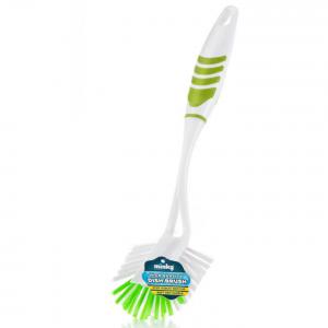 Addis 517698 ComfiGrip Washing Up Dish Brush with Scraper Metallic