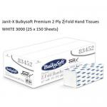 Janit-X Z-Fold 2 Ply White Hand Towels 150s NWT4568