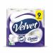 Velvet Quilted 3Ply Toilet Rolls 9 Pack - PACK (5) NWT4610P