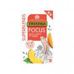 Twinings Superblends FOCUS with Mango & Pineapple Teabags 20s - PACK (4) NWT4623P