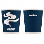 8oz Blue & White Double Walled Lavazza Cups