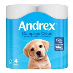 Andrex Classic Clean 3D-Wave Toilet Roll (Pack of 4) 4480115 - PACK (6) NWT463P