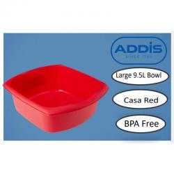 Addis Rectangular Washing Up Bowl 9.5 Litre Casa Red NWT4648