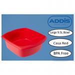Addis Rectangular Washing Up Bowl 9.5 Litre Casa Red - PACK (6) NWT4648P