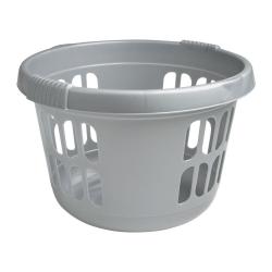 Cheap Stationery Supply of Wham Casa Round Silver Laundry Basket Office Statationery