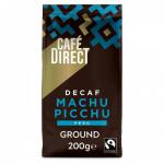 Cafe Direct Fairtrade Organic Machu Picchu Peru Ground DECAF Coffee 200g - PACK (6) NWT4700P