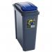 VFM Recycle It Blue Slimline Bin & Lid 25 Litre - PACK (240) NWT4710P