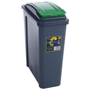 Photos - Waste Bin IT Luggage VFM Recycle It Green Slimline Bin & Lid 25 Litre NWT4711 
