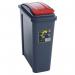 VFM Recycle It Yellow Slimline Bin & Lid 25 Litre NWT4712