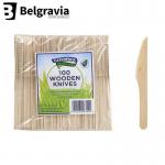 Belgravia Disposables Eco Friendly Wooden Cutlery Knives 100s NWT4741