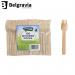 Belgravia Disposables Eco Friendly Wooden Cutlery Forks 100s - PACK (10) NWT4742P