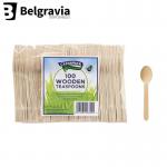 Belgravia Disposables Eco Friendly Wooden Cutlery Teaspoons 100s NWT4744