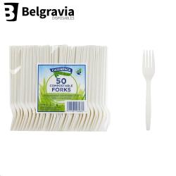 Cheap Stationery Supply of Belgravia Bio Caterpack Forks Pack 50s Office Statationery