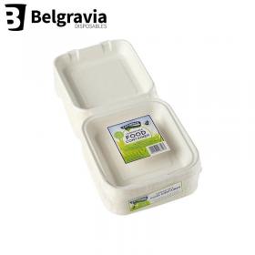 Belgravia Biodegradable Caterpack 8 x 8” Food Boxes Pack 50s - PACK (10) NWT4752P