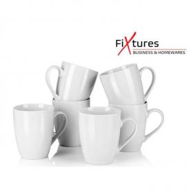 Fixtures 12oz Basic White Mugs NWT478