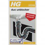 HG Drain Duo Extremely Powerful Unblocker 2x500ml NWT4837
